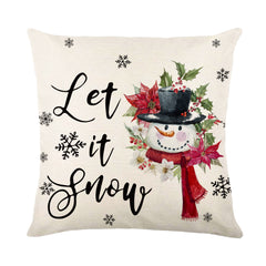 Christmas Snowflake Pillow Covers for Sofa and Bed Decor
