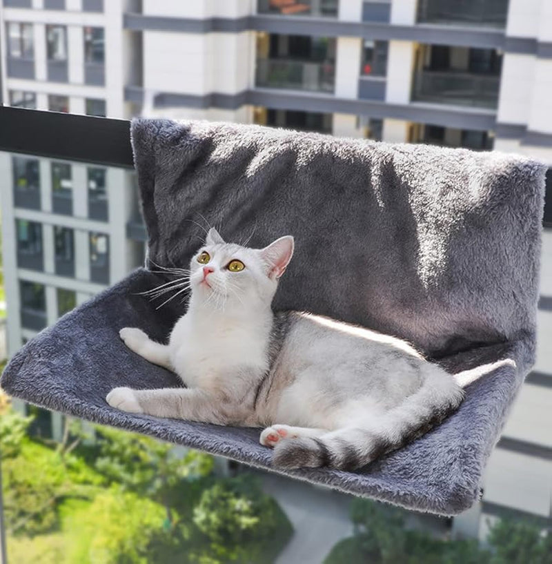 Grey Faux Fur Cat Hammock
